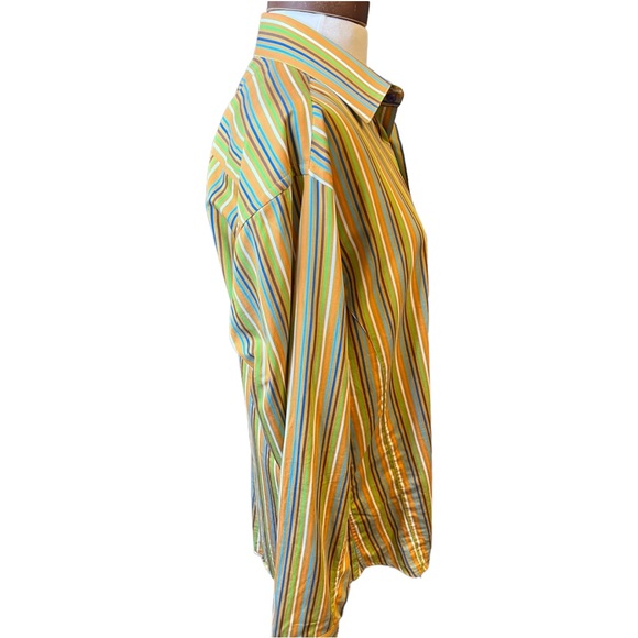Jared Lang Striped Blouse Size L - Picture 2 of 7